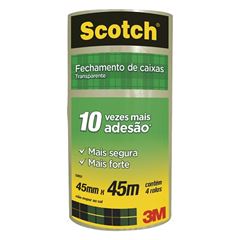 FITA 3M ADESIVA SCOT TRANSP   45M C/4UN