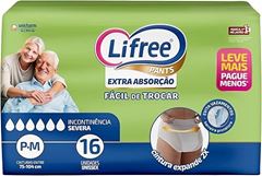 FRALDA GERIAT LIFREE EXTR ABS P/M 1X16UN